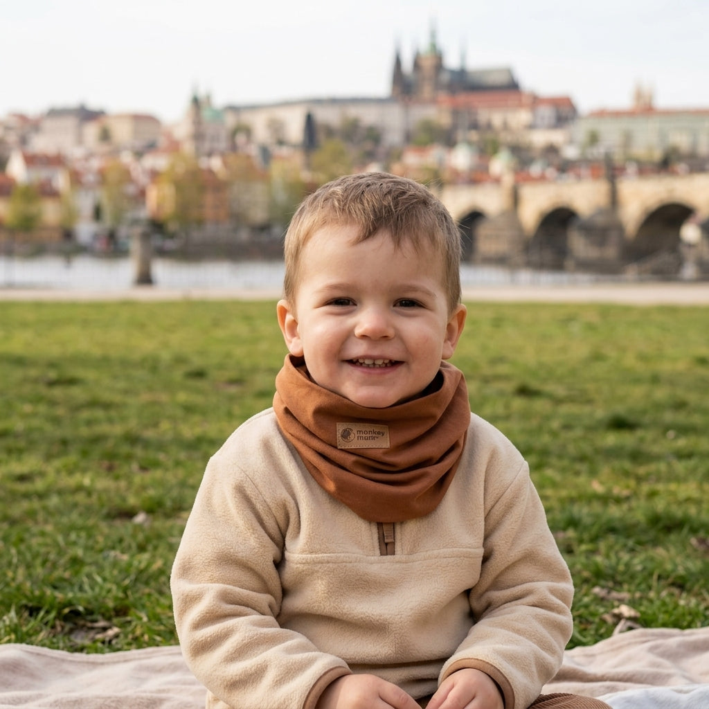 Komin Monkey Mum® - Jasnobrązowy