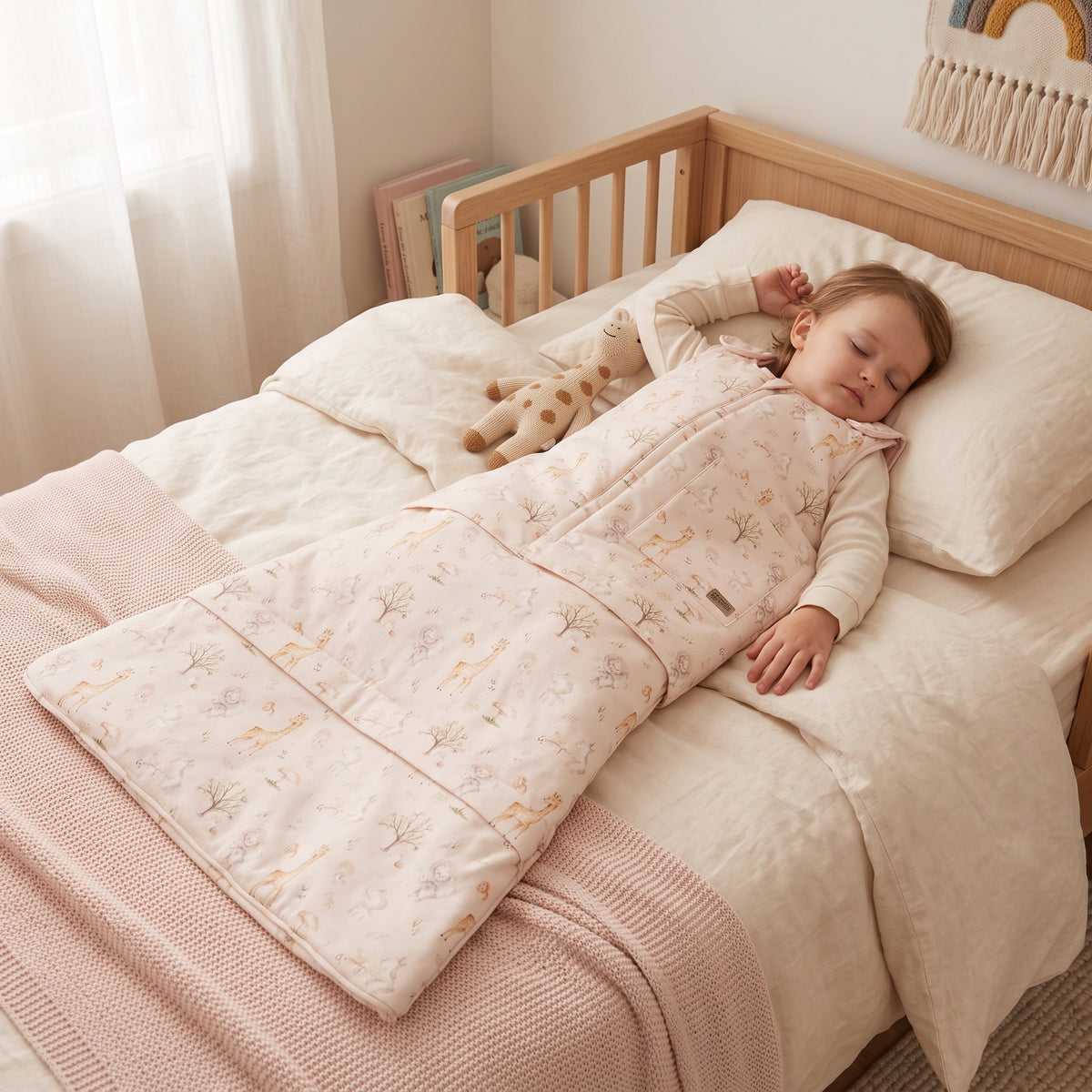 Zimowy rosnący śpiworek Monkey Mum® 0 - 4 lata - zestaw - Wiosna ze zwierzątkami