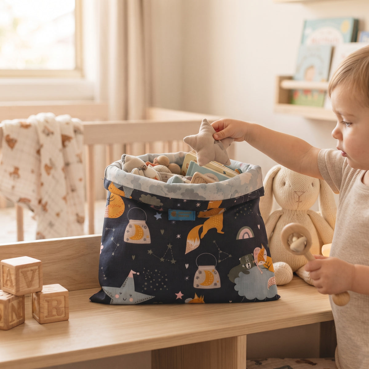 Worek materiałowy Monkey Mum® - Gwiezdne zwierzątka