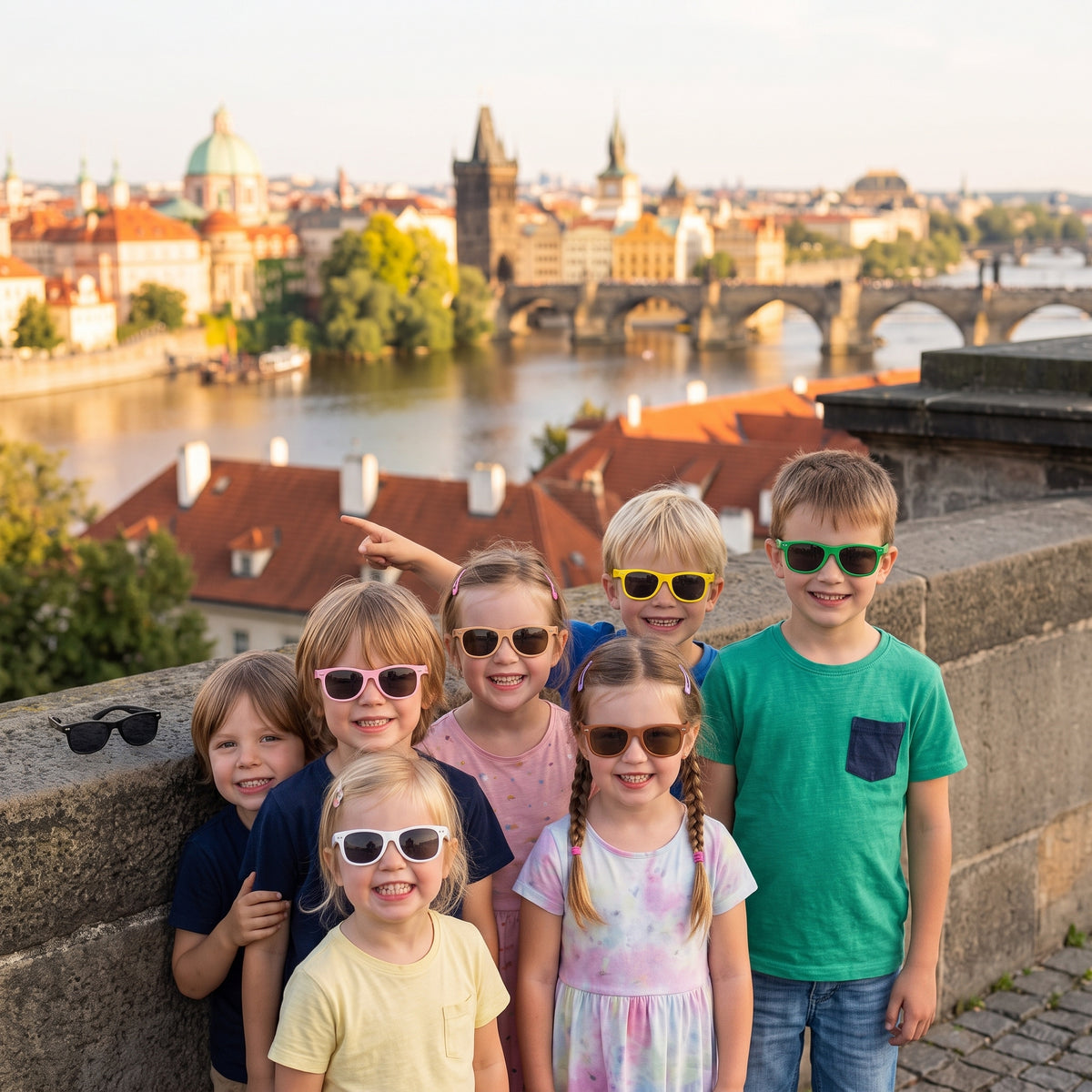 Dziecięce okulary przeciwsłoneczne Monkey Mum® - Wilczy wzrok - więcej kolorów