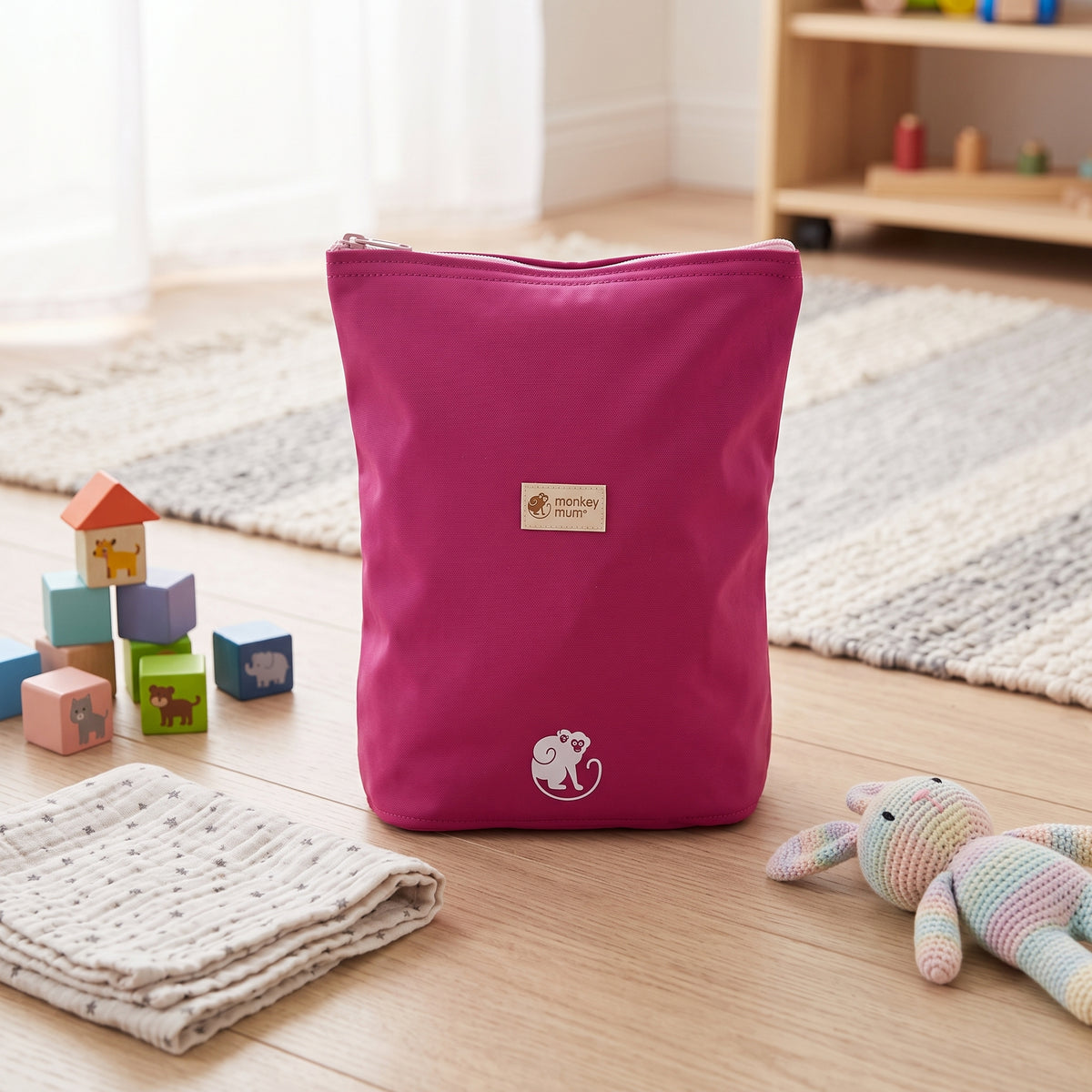 Dziecięcy plecaczek softshellowy Monkey Mum® - Soczysta malina