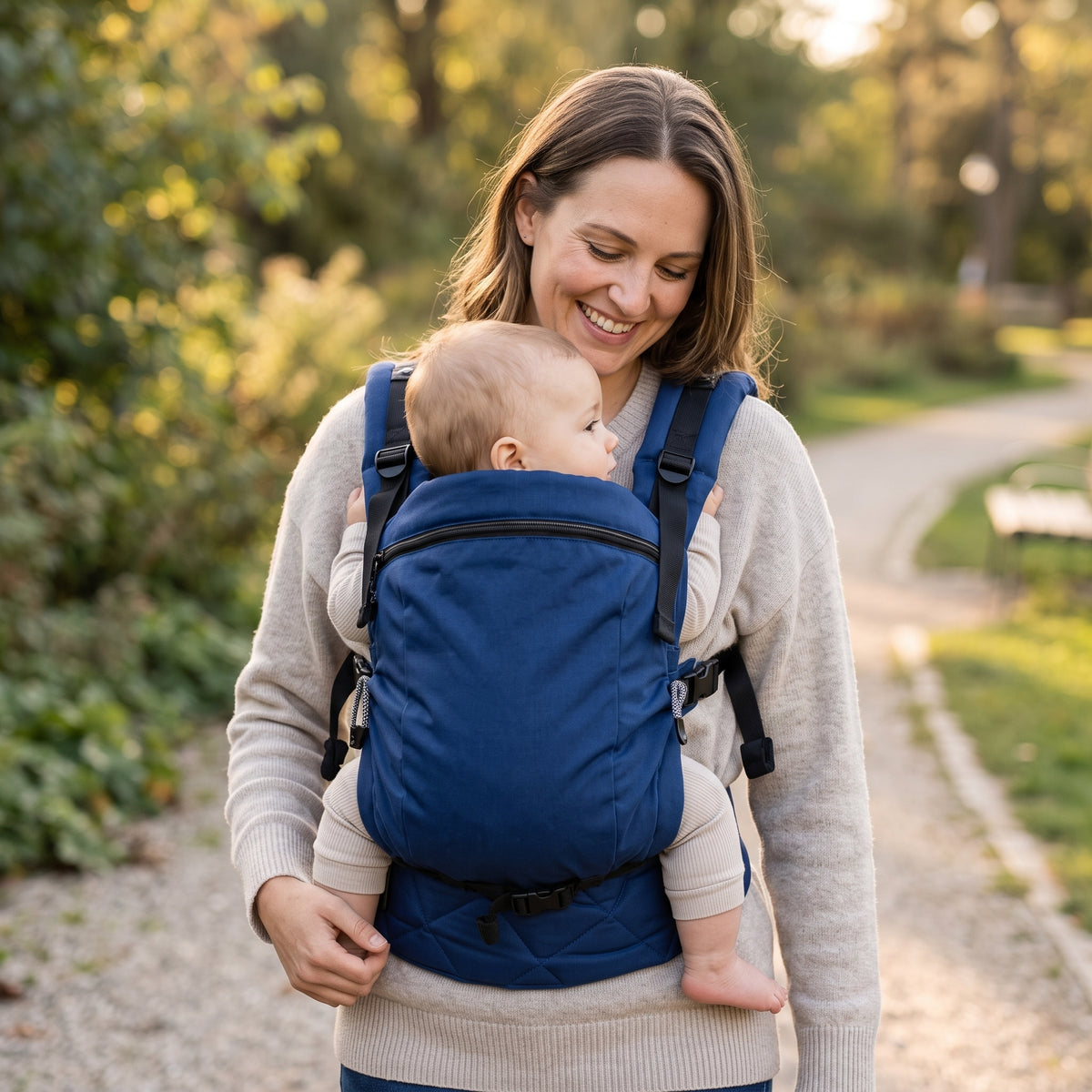Monkey Mum® Ergonomiczne rosnące nosidło Carrie - Marynarski granat