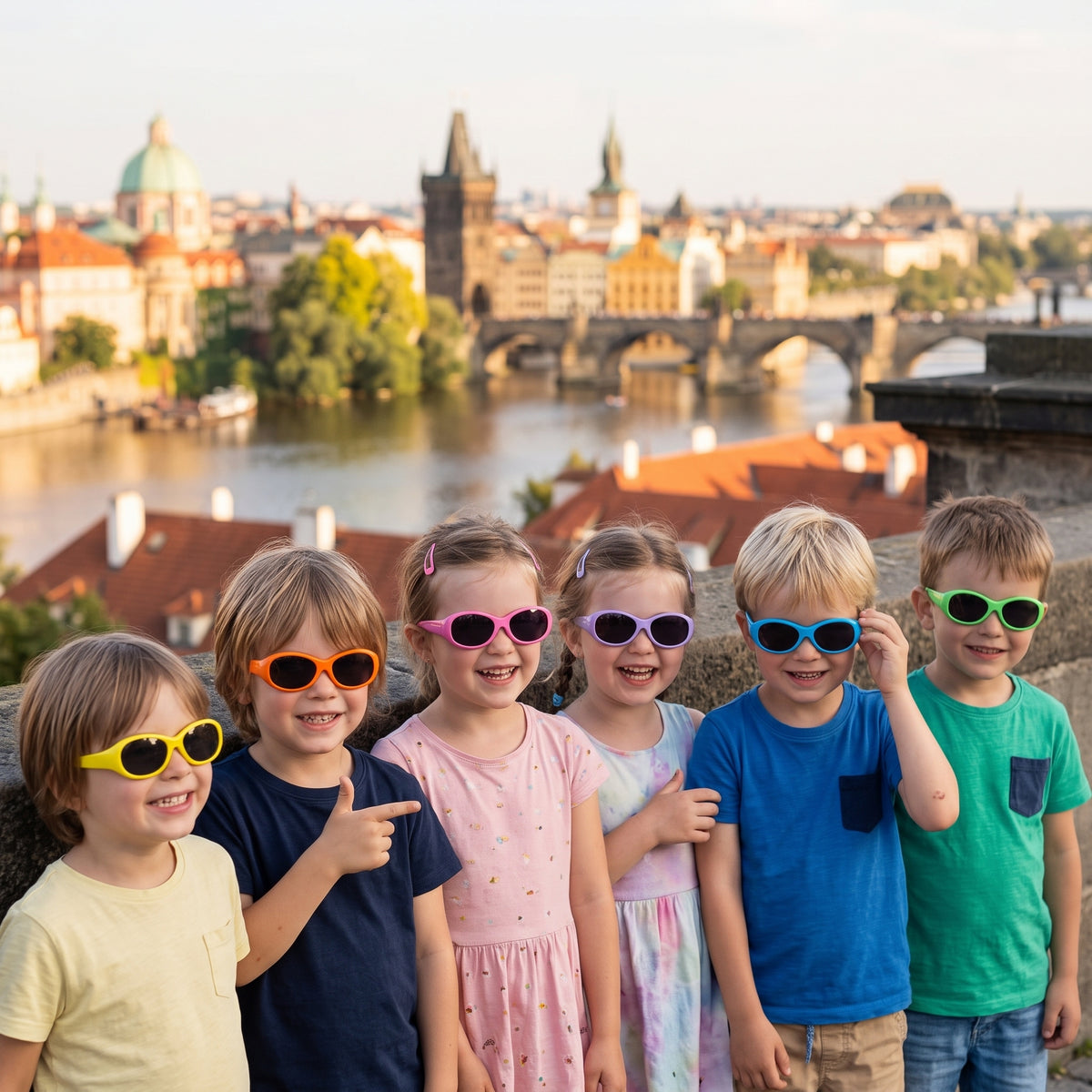Dziecięce okulary przeciwsłoneczne Monkey Mum® - Wyścigowa puma - więcej kolorów