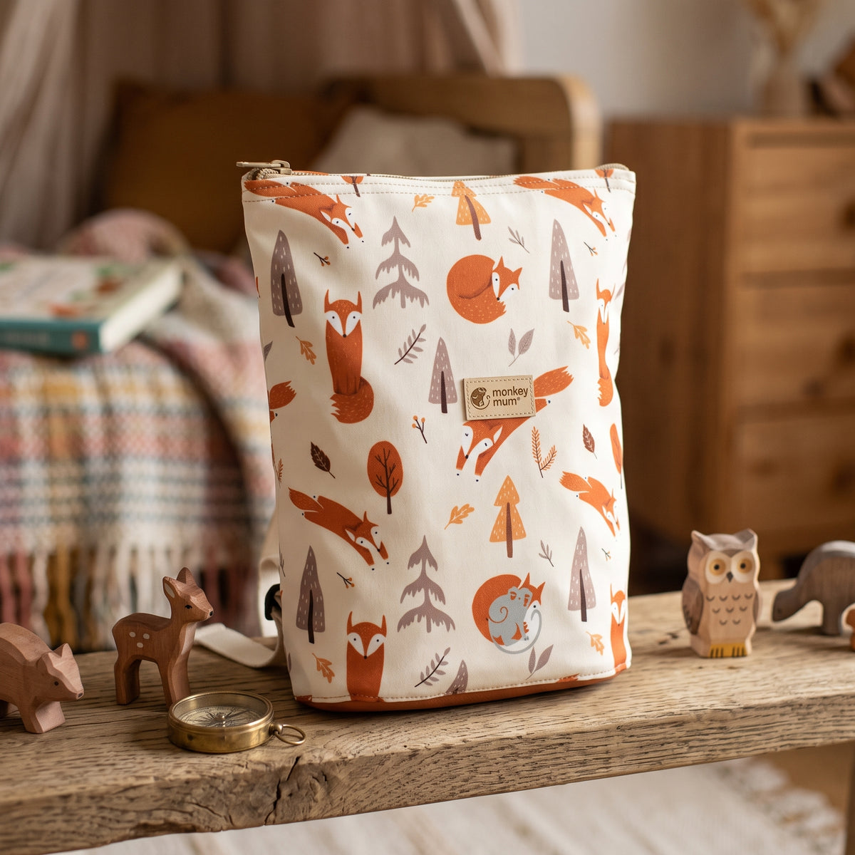 Dziecięcy plecaczek softshellowy Monkey Mum® - Lisią zabawa