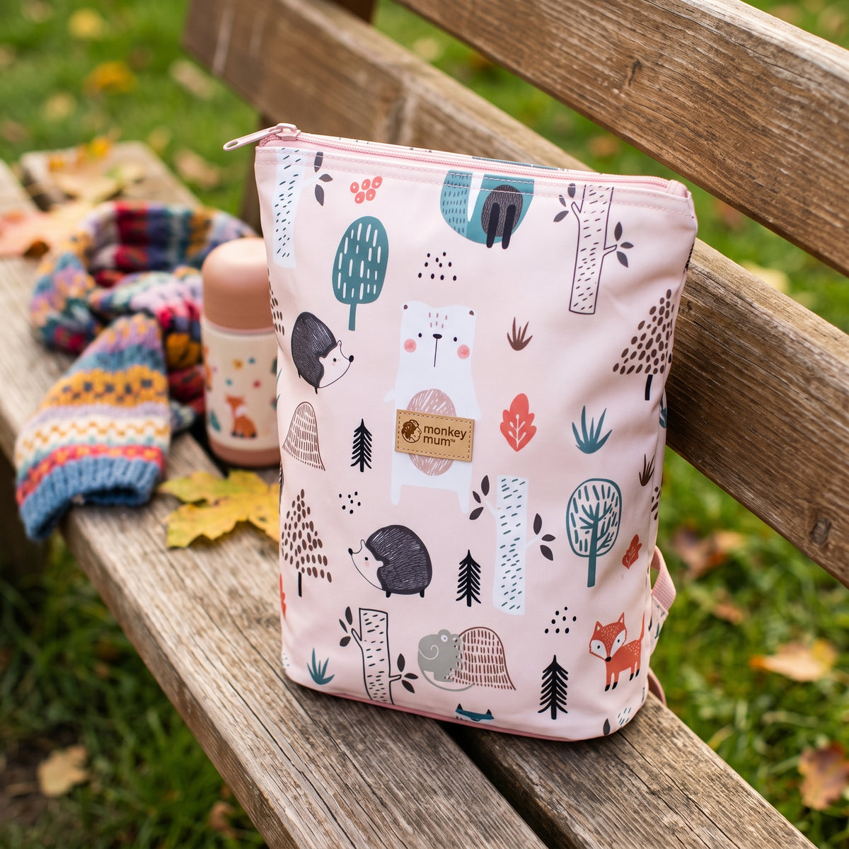Dziecięcy plecaczek softshellowy Monkey Mum® - Codzienne zwierzątka