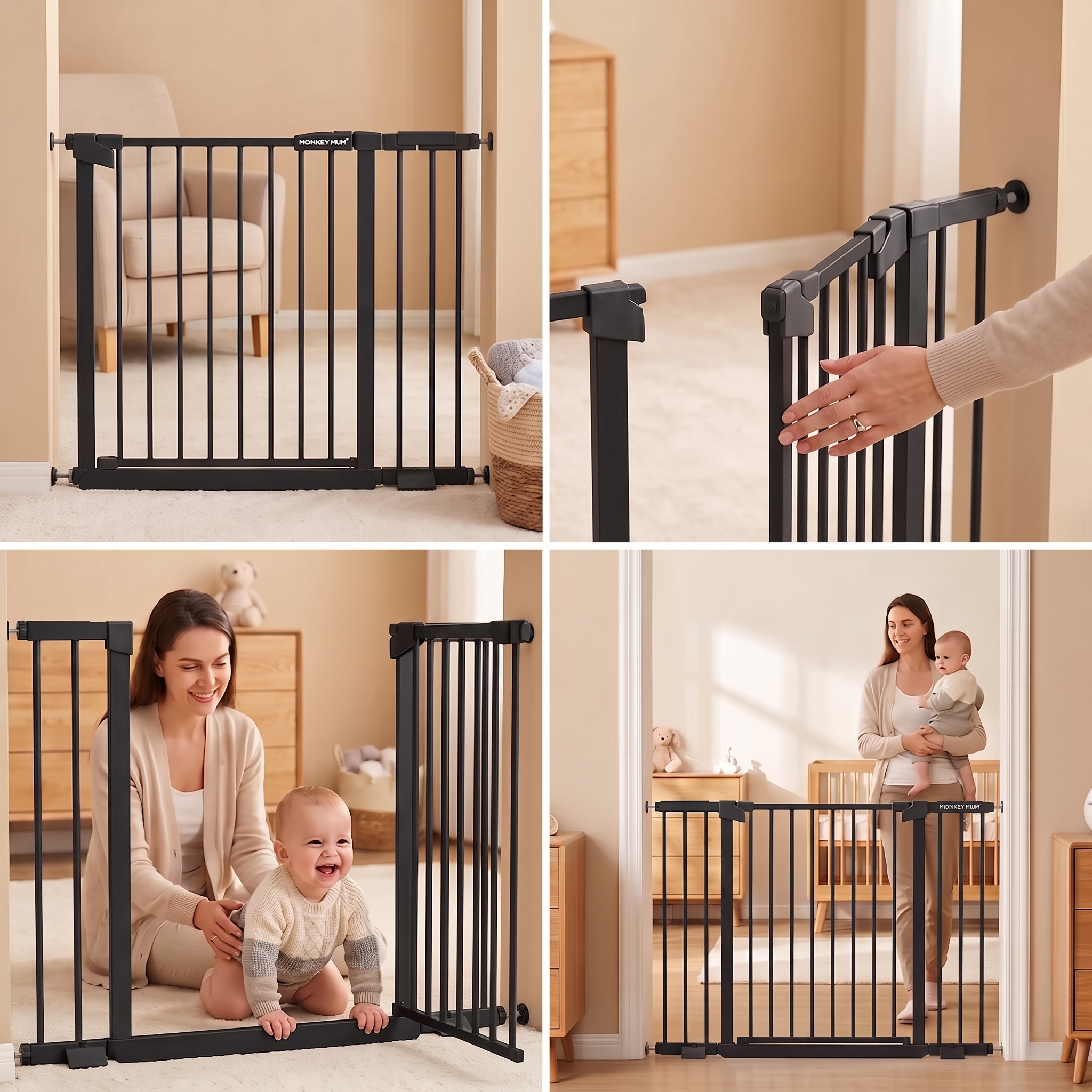 Przedłużenie do barierki bezpieczeństwa Monkey Mum® – czarne