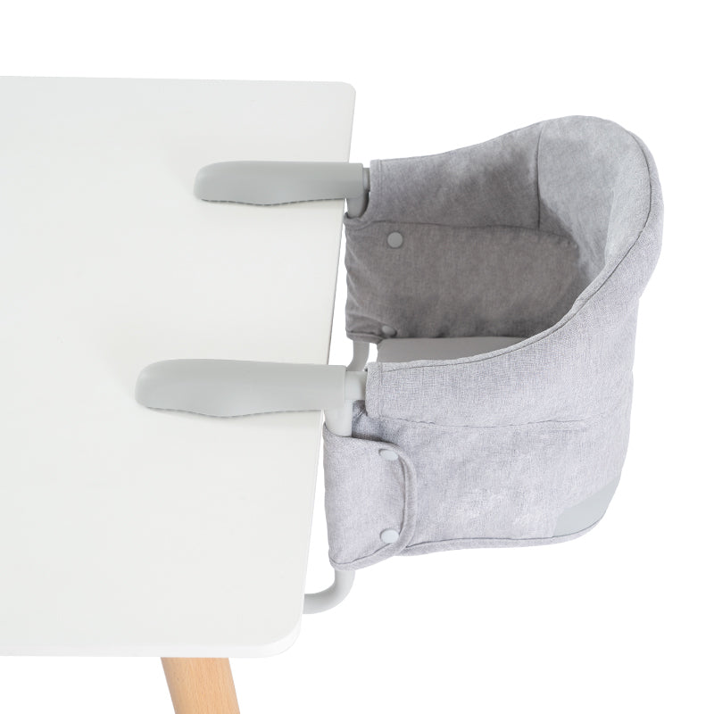 Podróżne krzesełko do karmienia Monkey Mum® - szare - rozpakowane