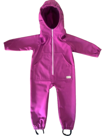 Monkey Mum® Kombinezon softshellowy z membraną – Soczysta malina - rozm. 98/104, 110/116