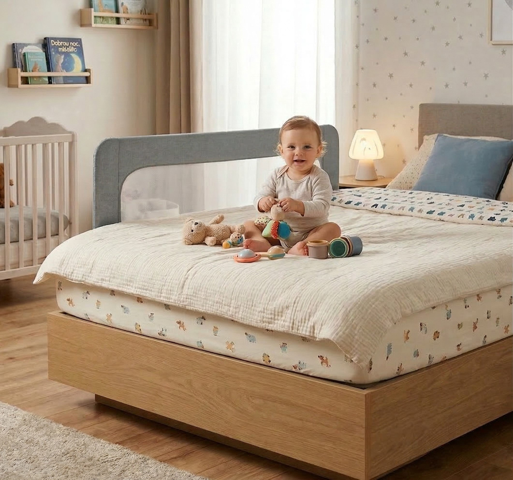 Barierka do łóżka Monkey Mum® Short- rozpakowana