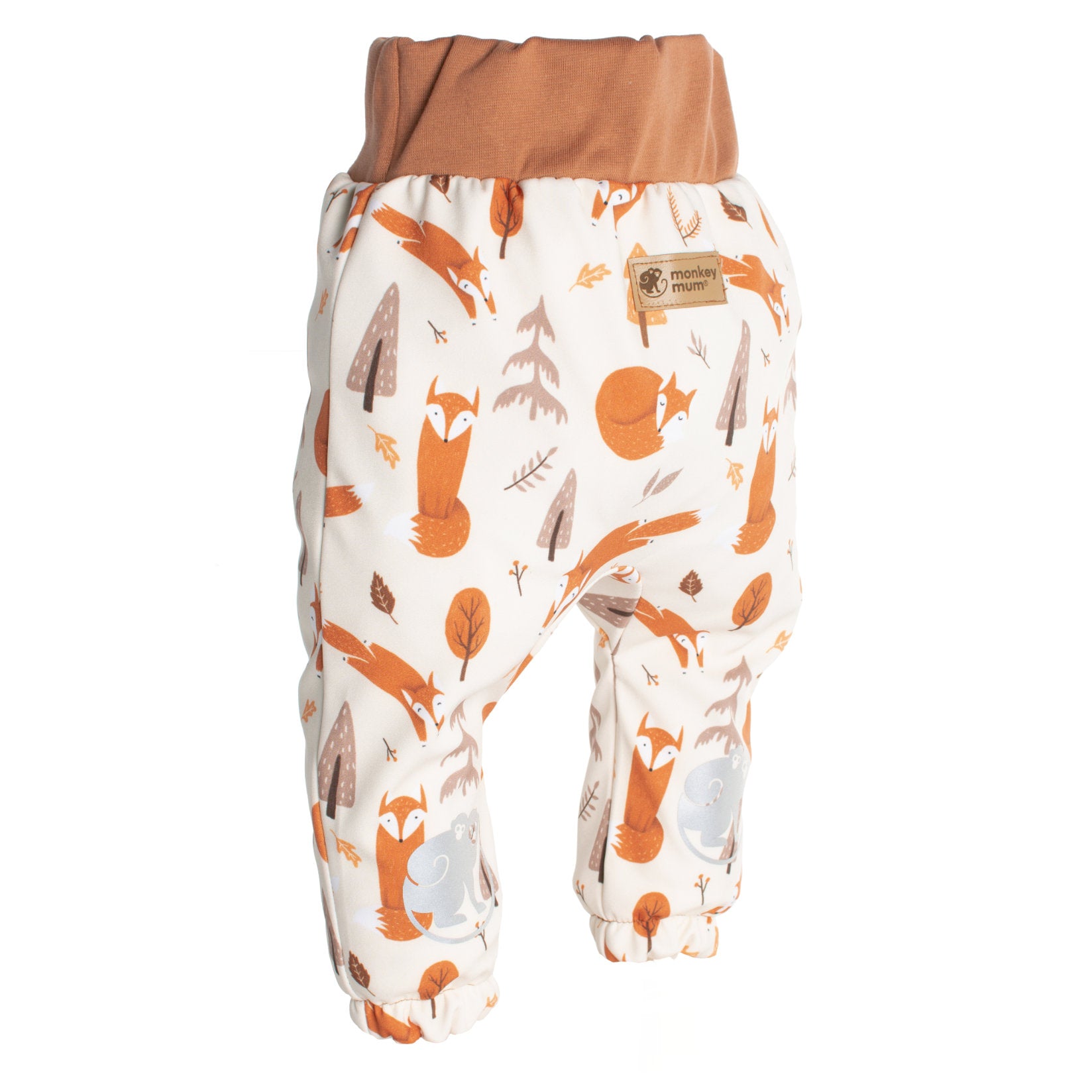 Dziecięce softshellowe spodnie z membraną Monkey Mum® - Lisie zabawy