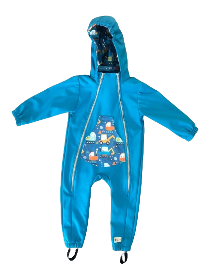 Monkey Mum® Kombinezon softshellowy z membraną – Wesoły plac budowy - rozm. 86/92