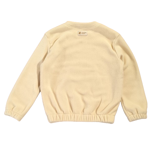 Fleecowa bluza przez głowę Monkey Mum® - Beżowa