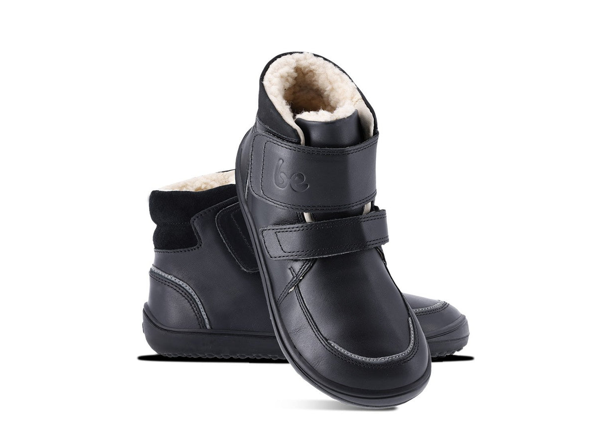 Be Lenka Zimowe buty dziecięce boso Panda 2.0 - All Black