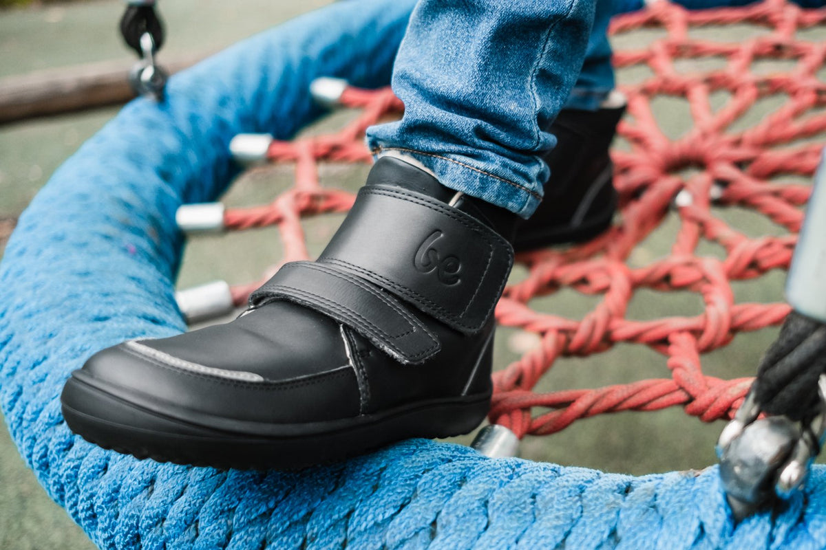 Be Lenka Zimowe buty dziecięce boso Panda 2.0 - All Black