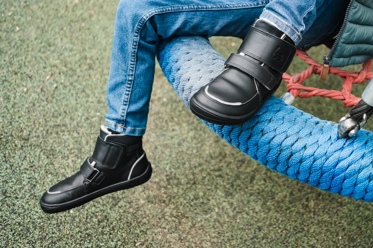 Be Lenka Zimowe buty dziecięce boso Panda 2.0 - All Black