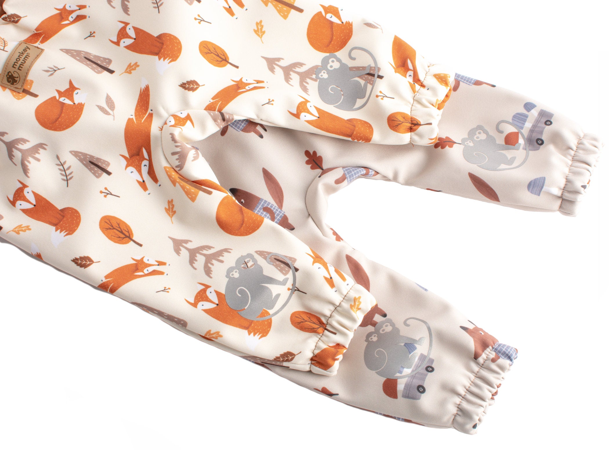 Dziecięce softshellowe spodnie z membraną Monkey Mum® - Lisie zabawy