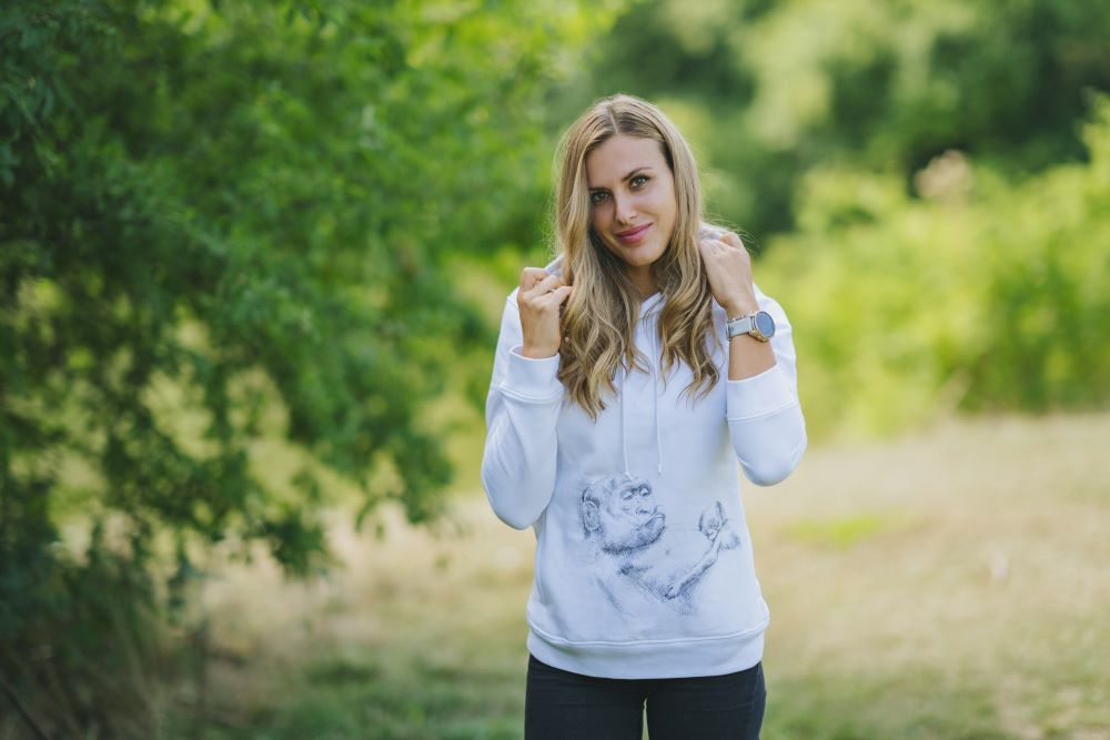 Bluza do karmienia Monkey Mum® biała - małpka, 2. jakość - rozm. XL
