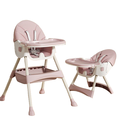 Dziecięce krzesełko do karmienia 2w1 Comfort - Różowe