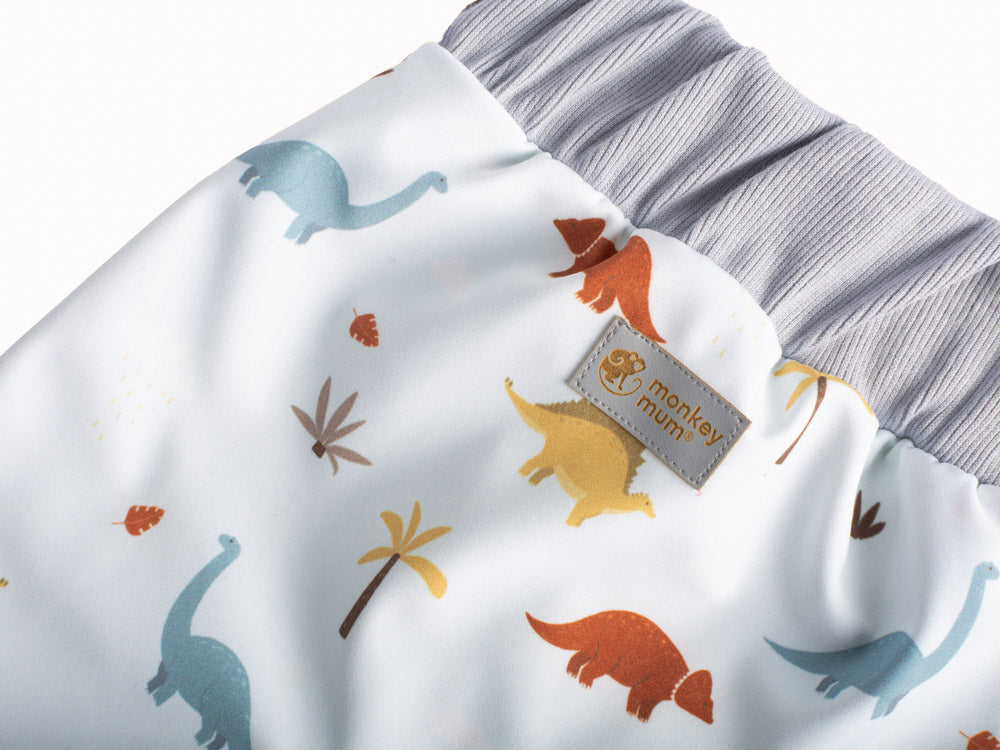 Dziecięce softshellowe spodnie z membraną Monkey Mum® - Dinozaurowa opowieść