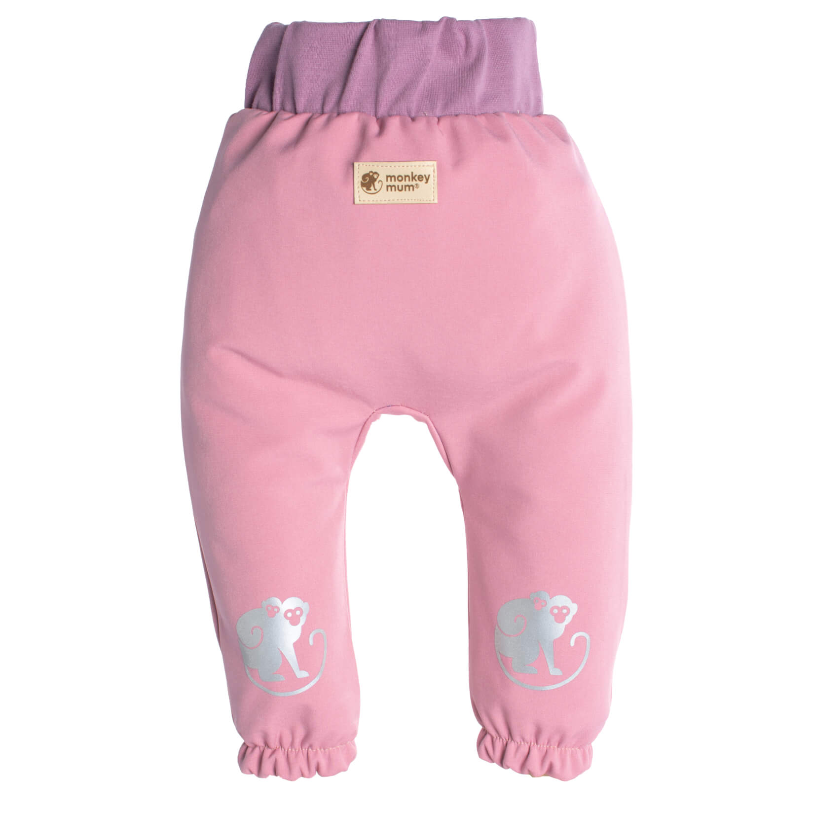 Dziecięce softshellowe spodnie z membraną Monkey Mum® - Cukrowa wata