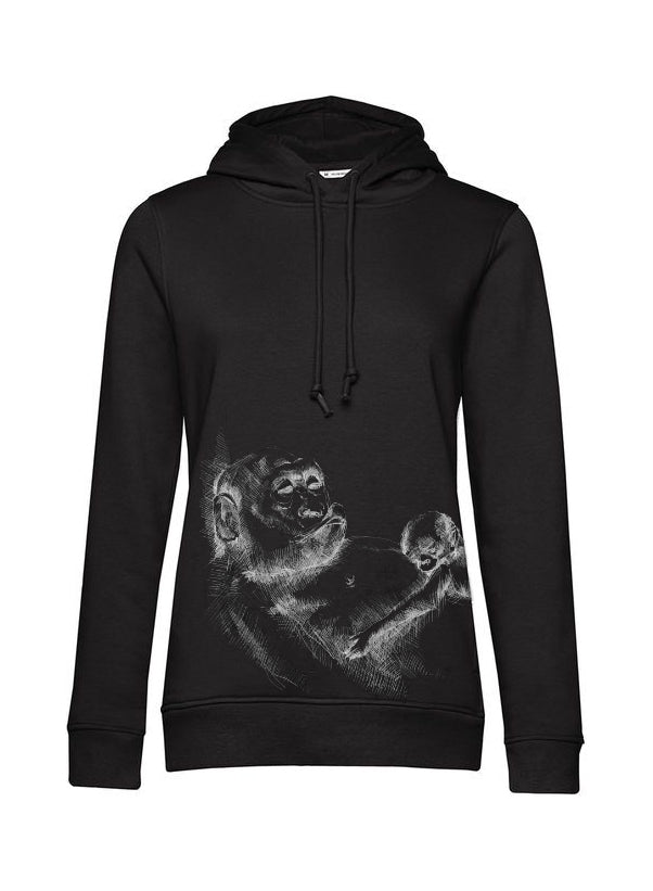 Bluza do karmienia Monkey Mum® czarna - małpka