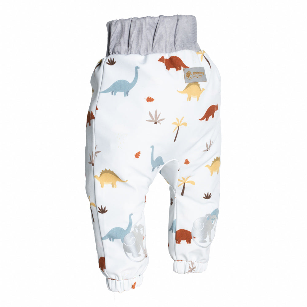 Dziecięce softshellowe spodnie z membraną Monkey Mum® - Dinozaurowa opowieść