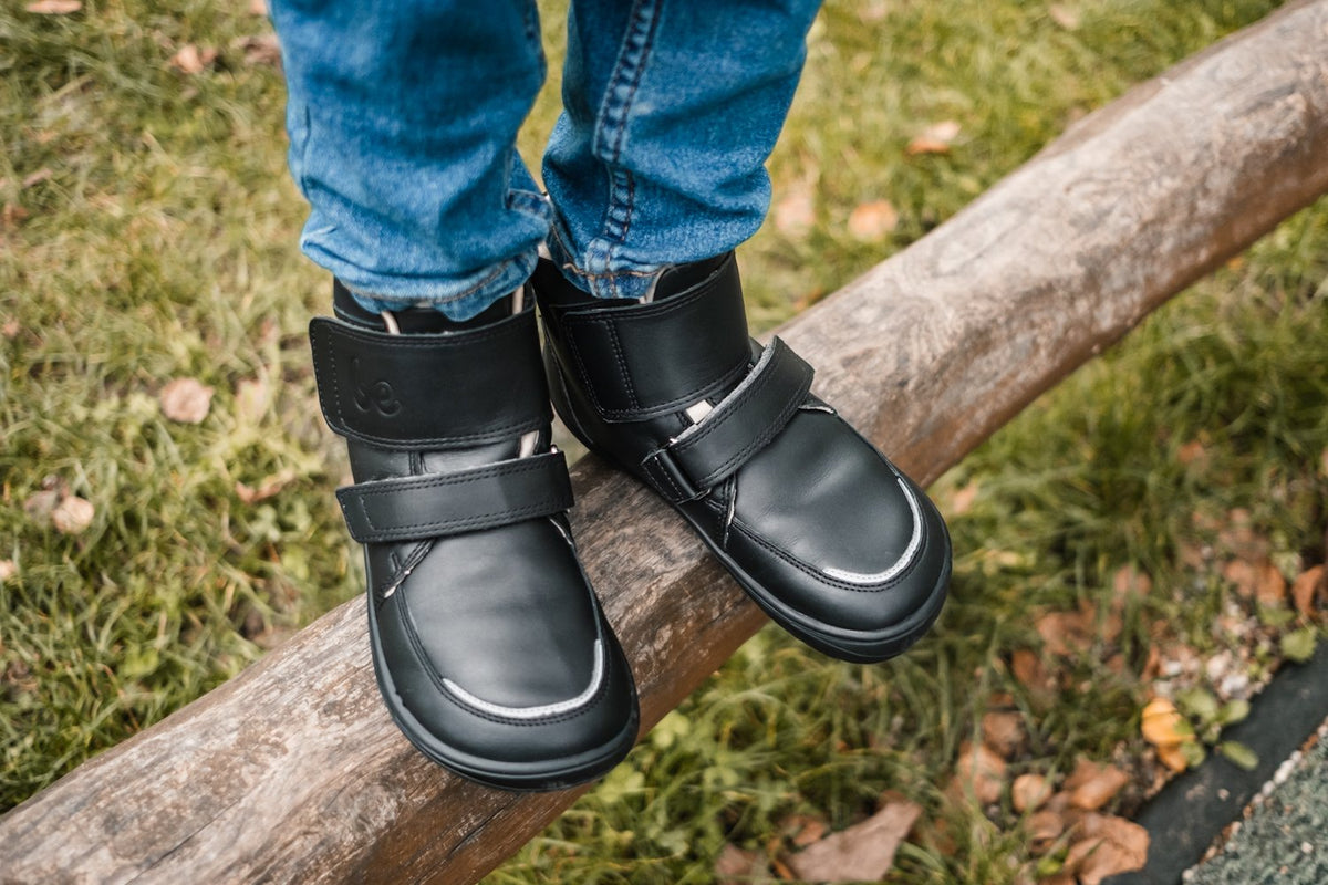 Be Lenka Zimowe buty dziecięce boso Panda 2.0 - All Black