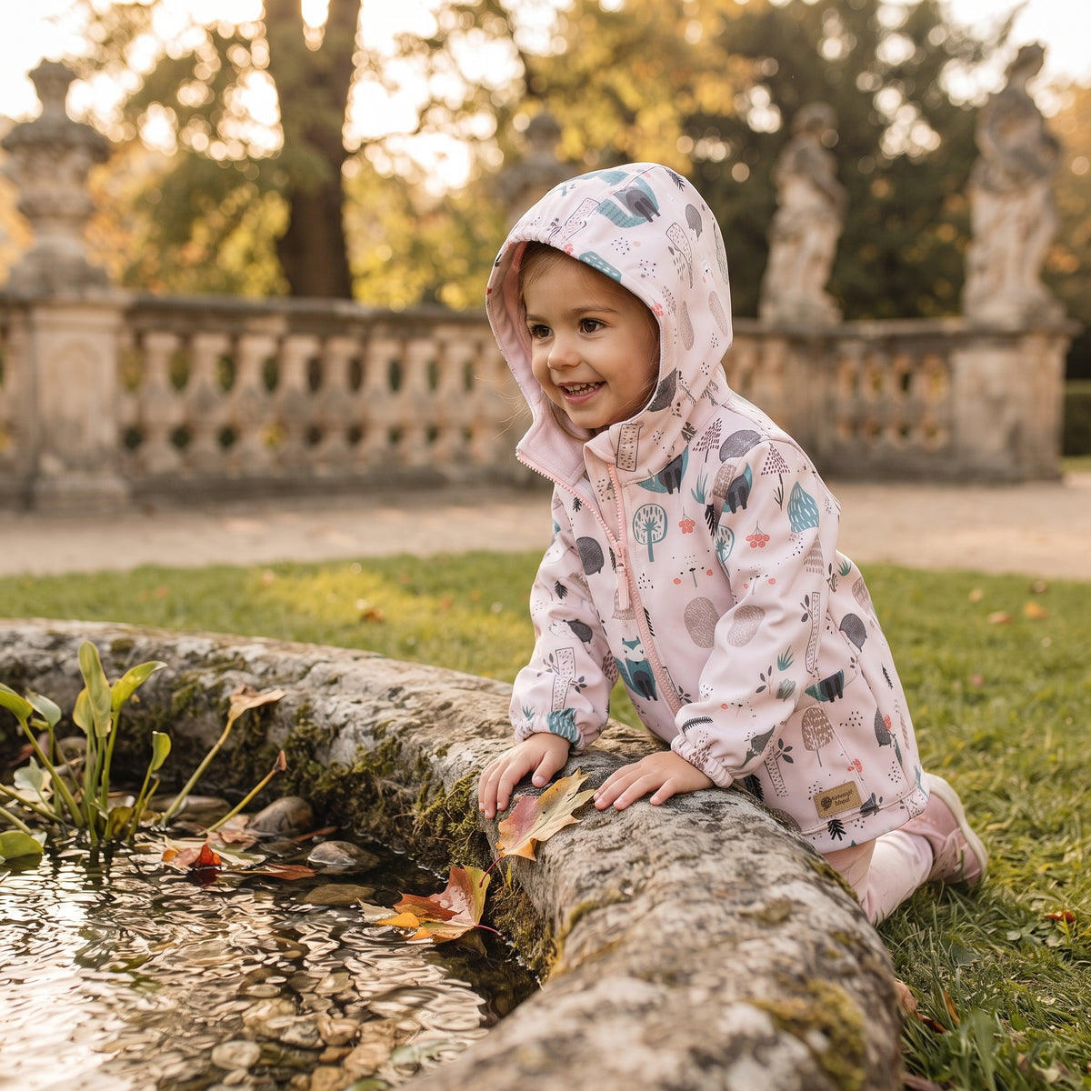 Dziecięca kurtka softshellowa z membraną Monkey Mum® - Codzienne zwierzątka