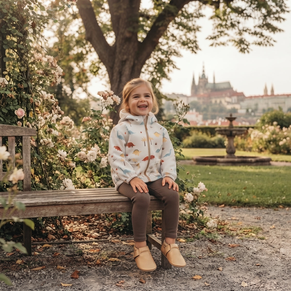 Dziecięca kurtka softshellowa z membraną Monkey Mum® - Dinozaurowa opowieść