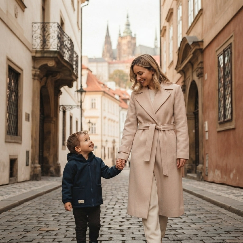 Dziecięca kurtka softshellowa z membraną Monkey Mum® - Nocne niebo