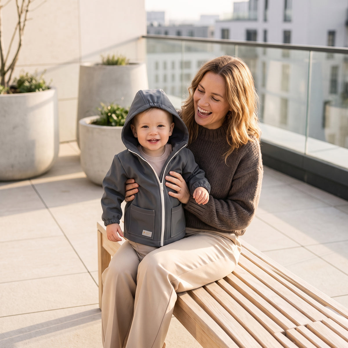 Dziecięca kurtka softshellowa z membraną Monkey Mum® - Tajemnicza wyprawa