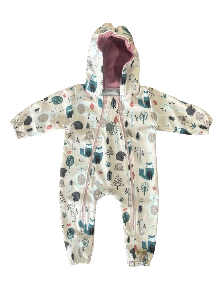 Monkey Mum® Kombinezon softshellowy z membraną – Dziennne zwierzątka - rozm. 62/68, 74/80