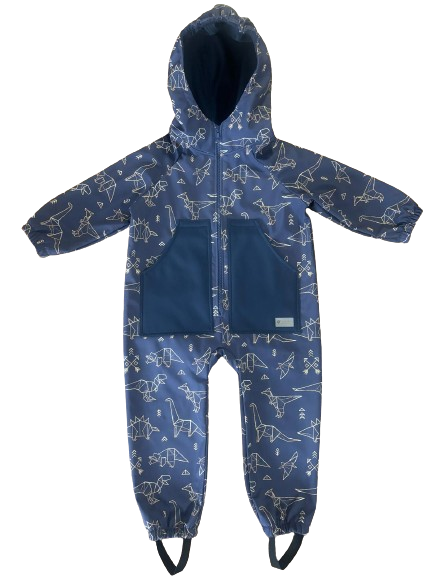 Monkey Mum® Kombinezon softshellowy z membraną – Gwiazdozbiór dinozaurów - rozm. 98/104, 110/116