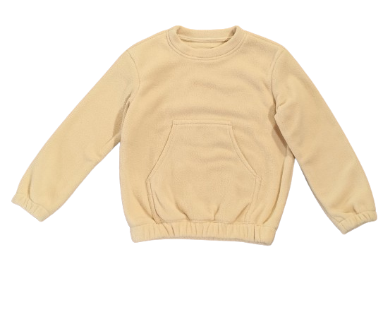 Fleecowa bluza przez głowę Monkey Mum® - Beżowa