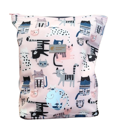 Dziecięcy softshellowy plecak Monkey Mum® - Kotki - Różowy